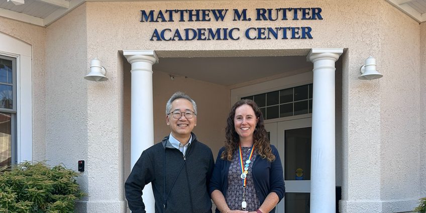 現校長のClaire Sullivan氏と和久田